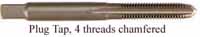 Tap, high carbon steel, 6-40 thread, plug tap